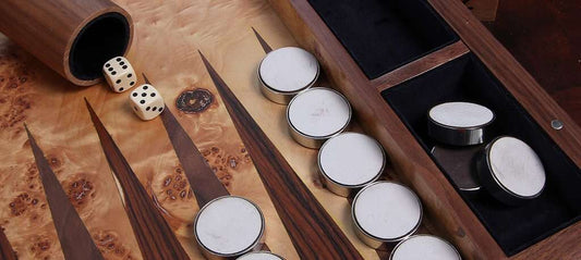 Luxury leather backgammon pieces