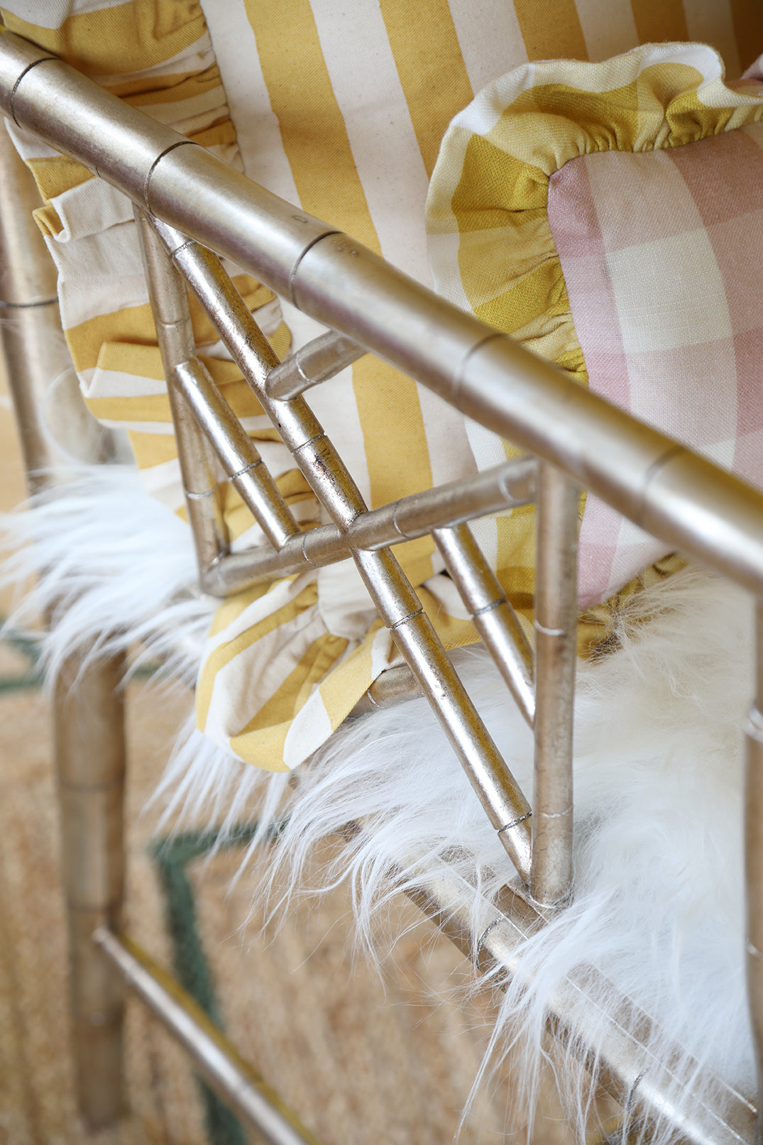 Silver dining Chair in Bamboo
