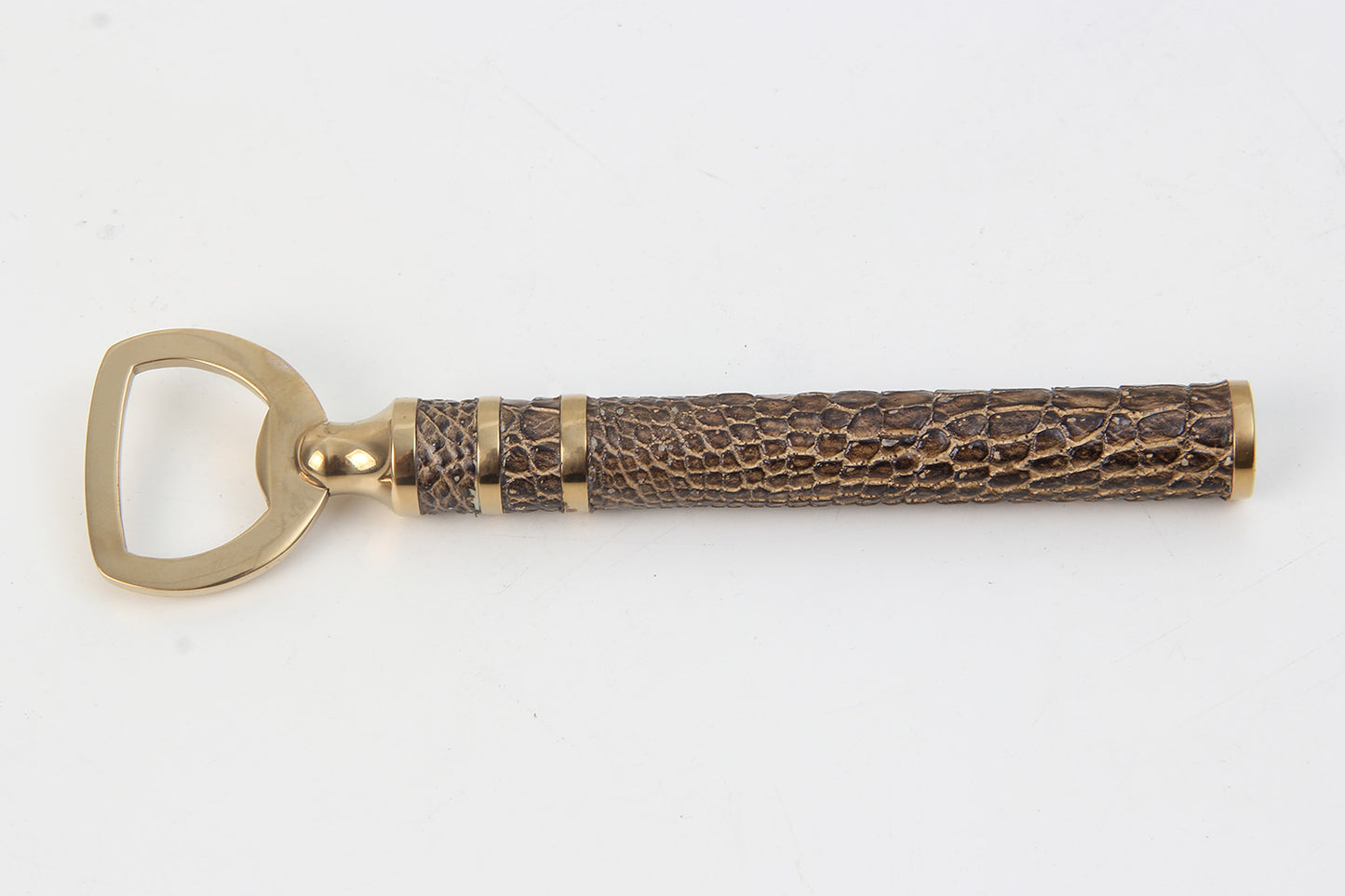Luxury Bar Tool Bottle opener in Crocodile and brass