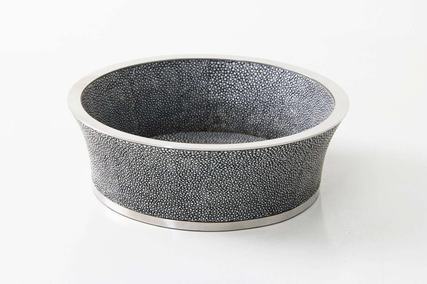 Wine Bottle Coaster in Charcoal Shagreen