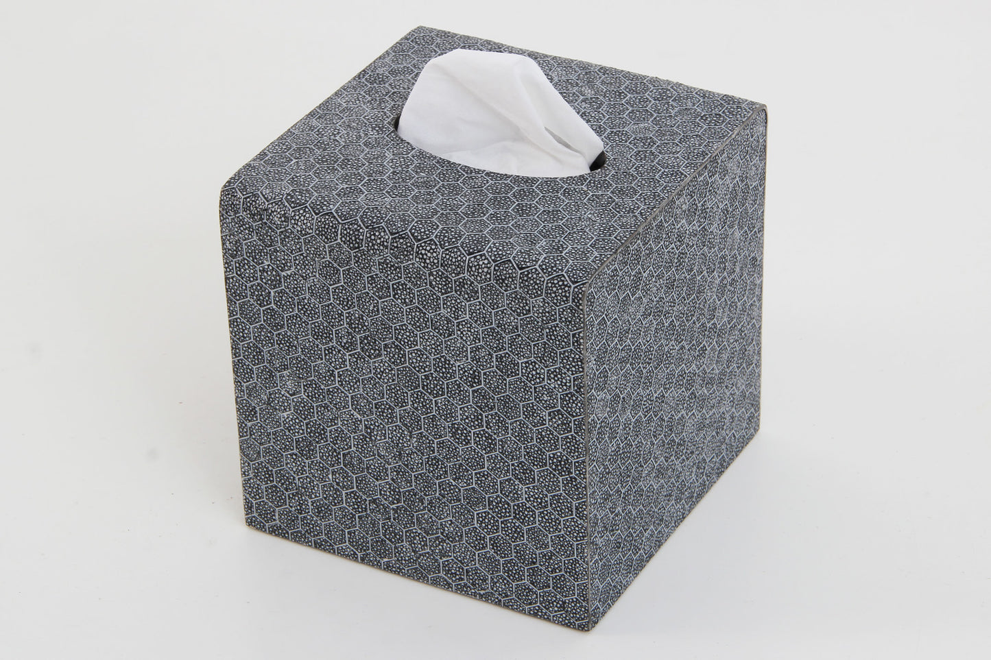 Tissue box holder grey shagreen tissue box cover