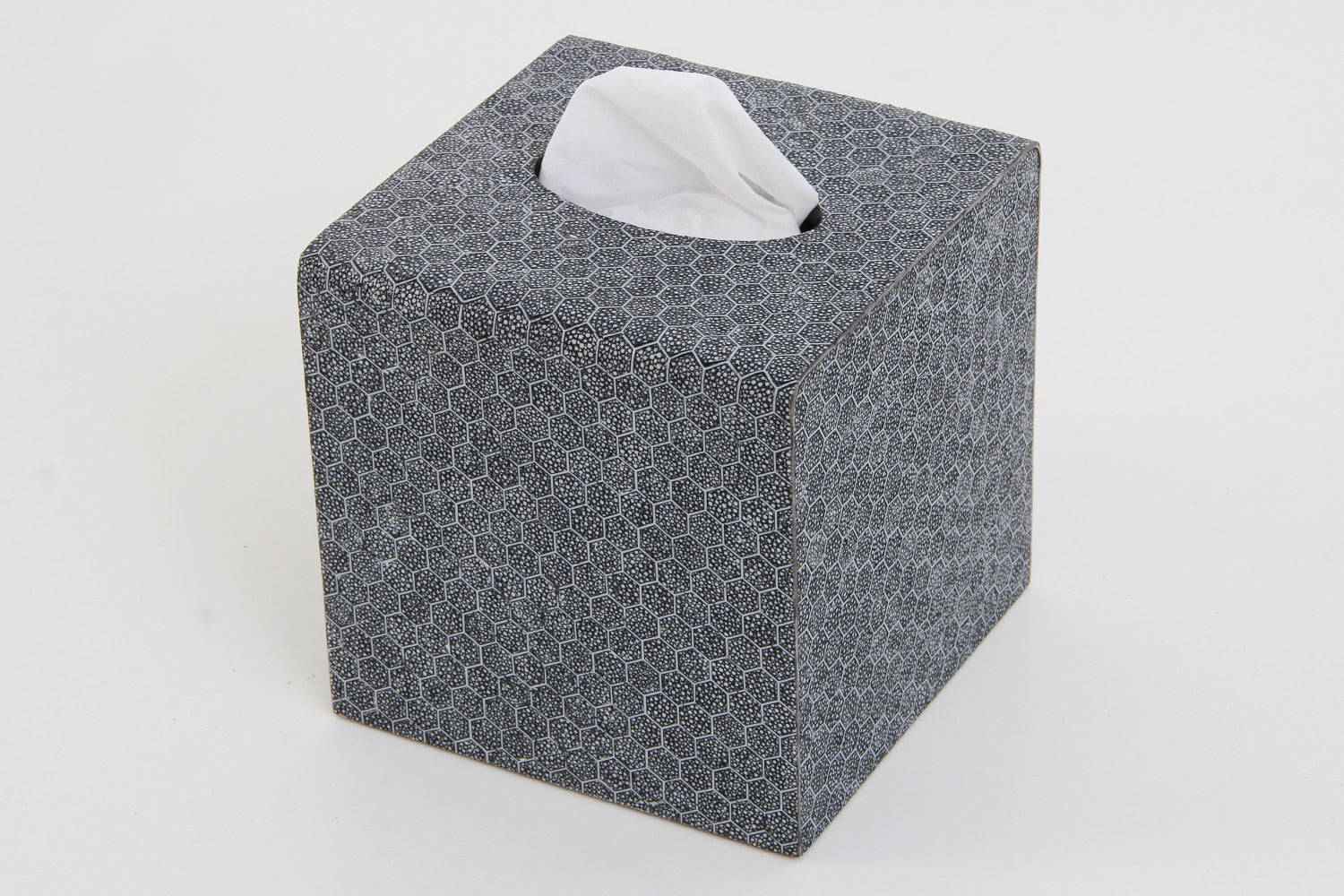Tissue box holder grey shagreen tissue box cover