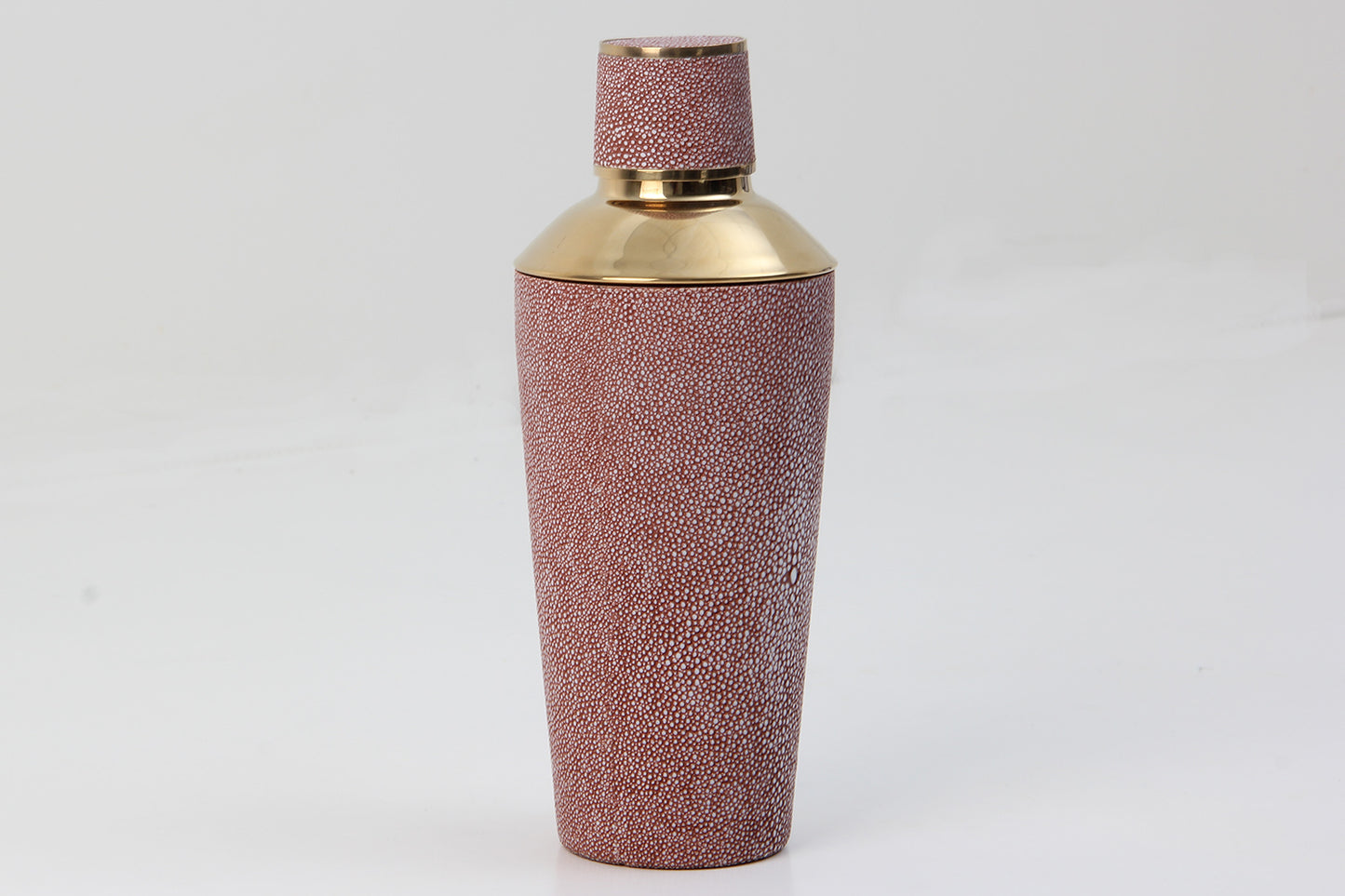 Unique Cocktail shaker coral shagreen