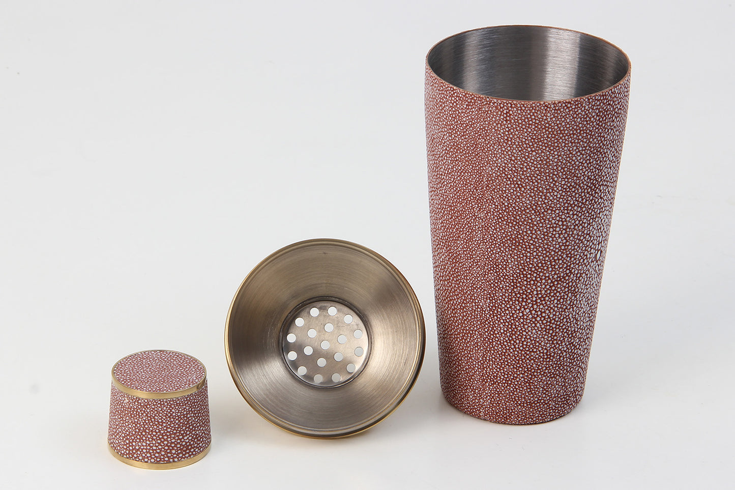 shagreen Cocktail shaker and strainer