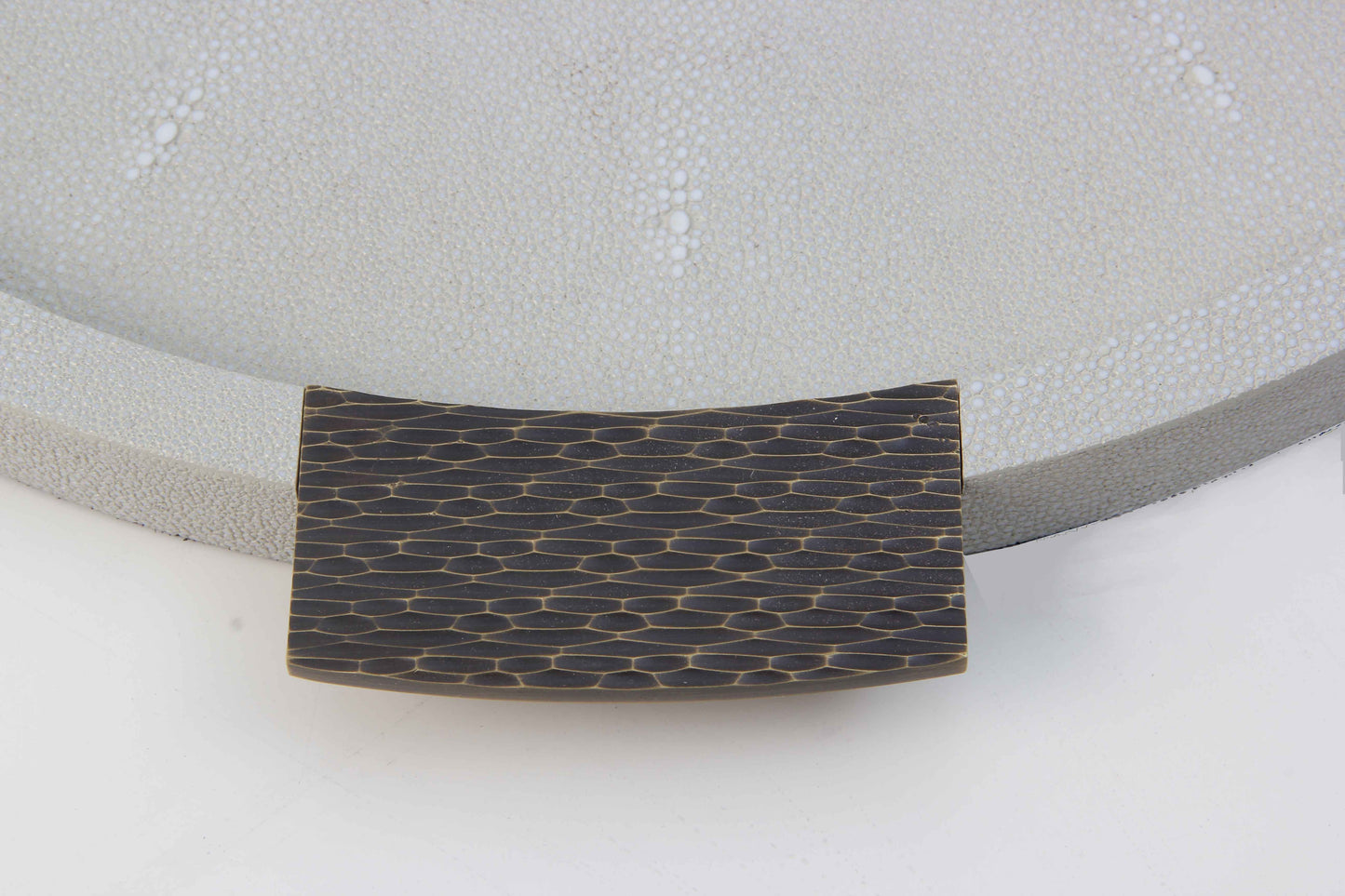 Round Tray in Shagreen by Rachel Winham