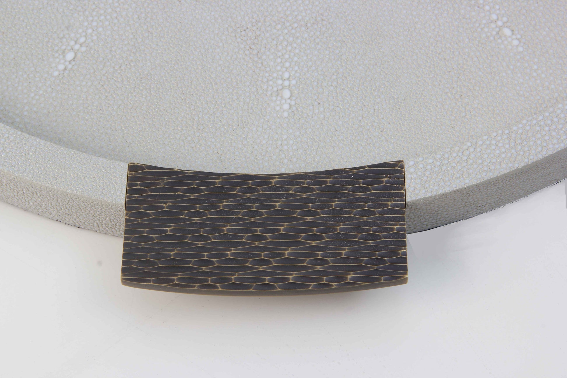 Round Tray in Shagreen by Rachel Winham