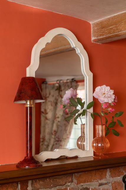 Dressing Table mirror in White shagreen by Forwood Design