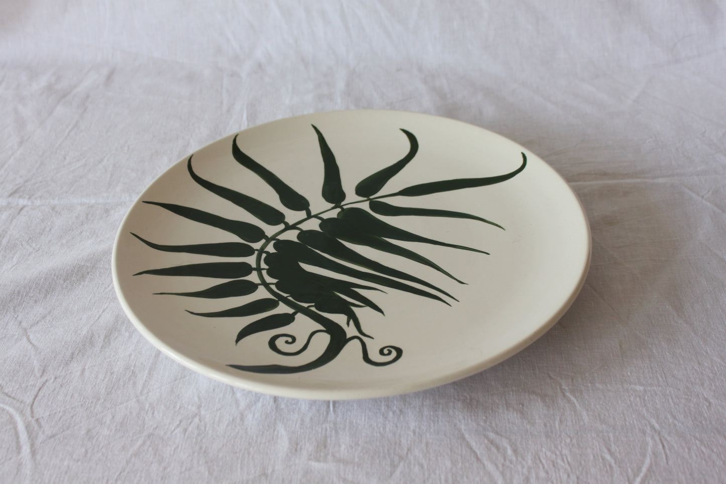Fern ceramic Dinner_plate_by_Kitty_Arden