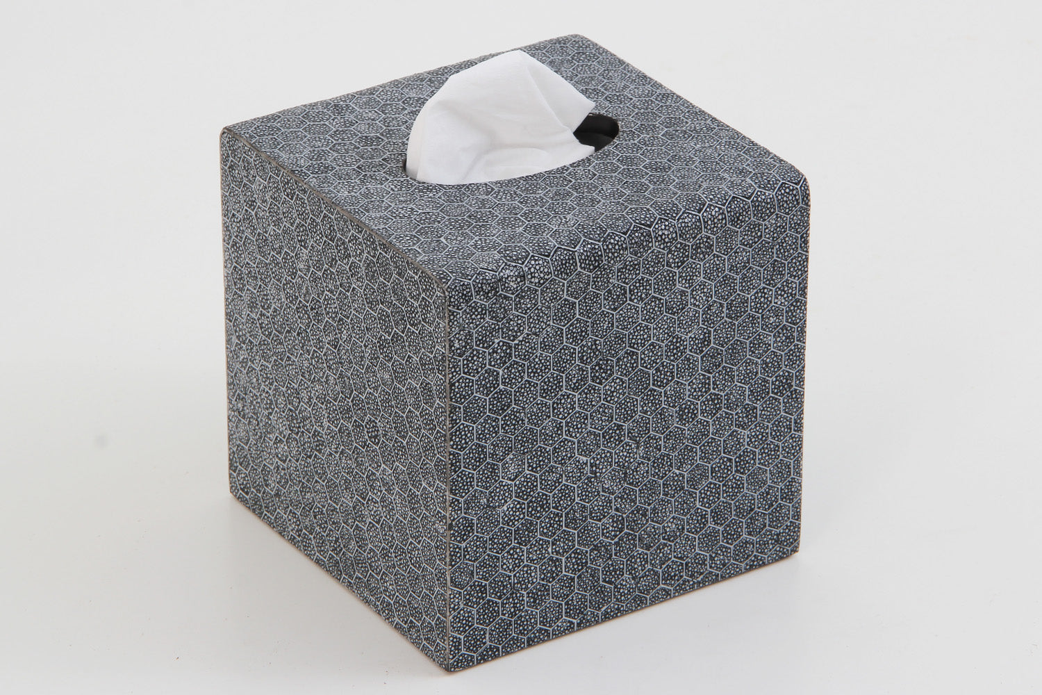Tissue box holder unique grey shagreen tissue box cover