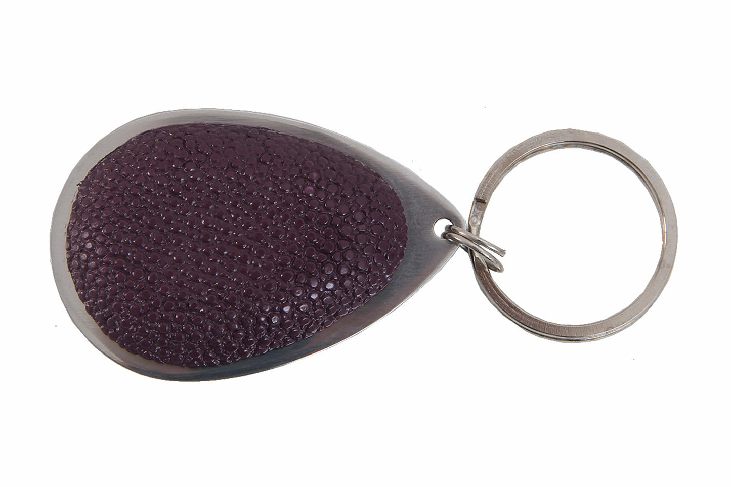 Key Fob plum shagreen key fob forwood Design birthday gift present