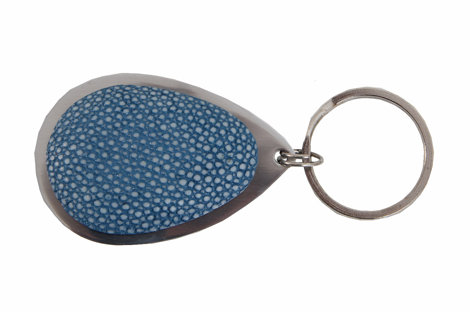 Key Fob blue shagreen key fob forwood Design birthday gift present