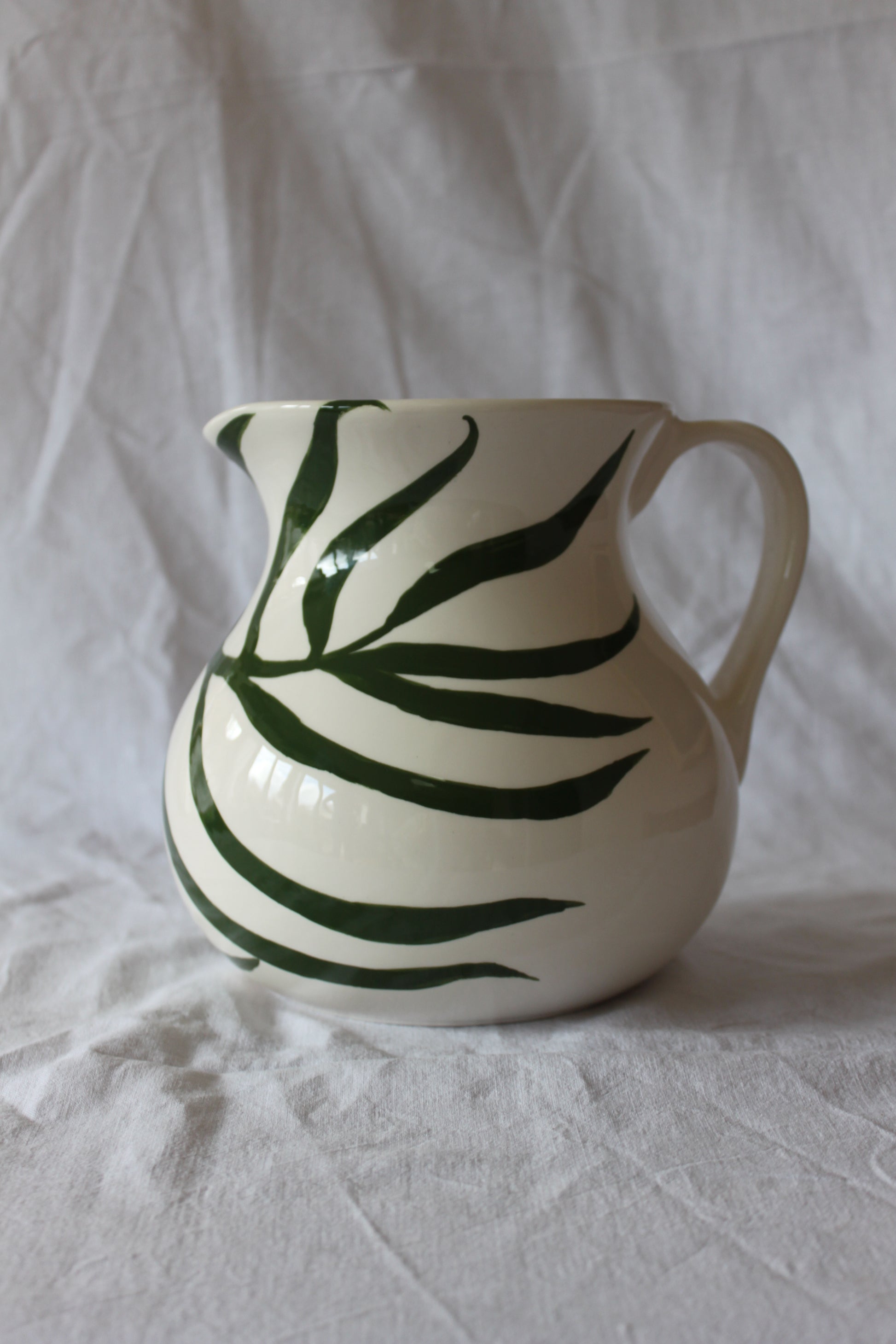 Kitty Arden's ceramic Fern Curvy Jug