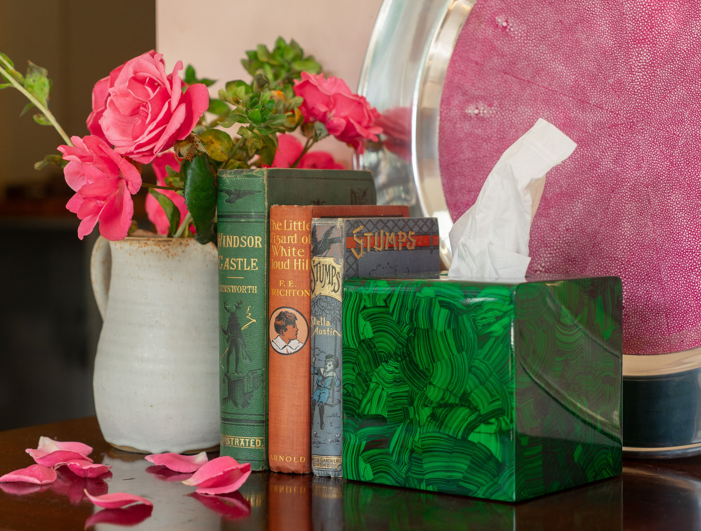 Malachite Tissue Box Holder