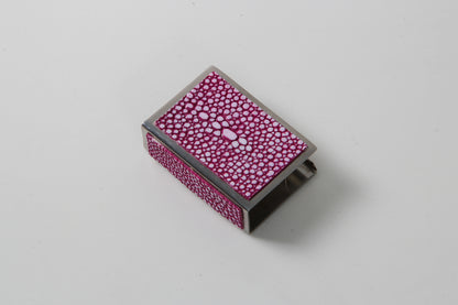 Matchbox holders matchbox covers Pink Shagreen matchbox covers