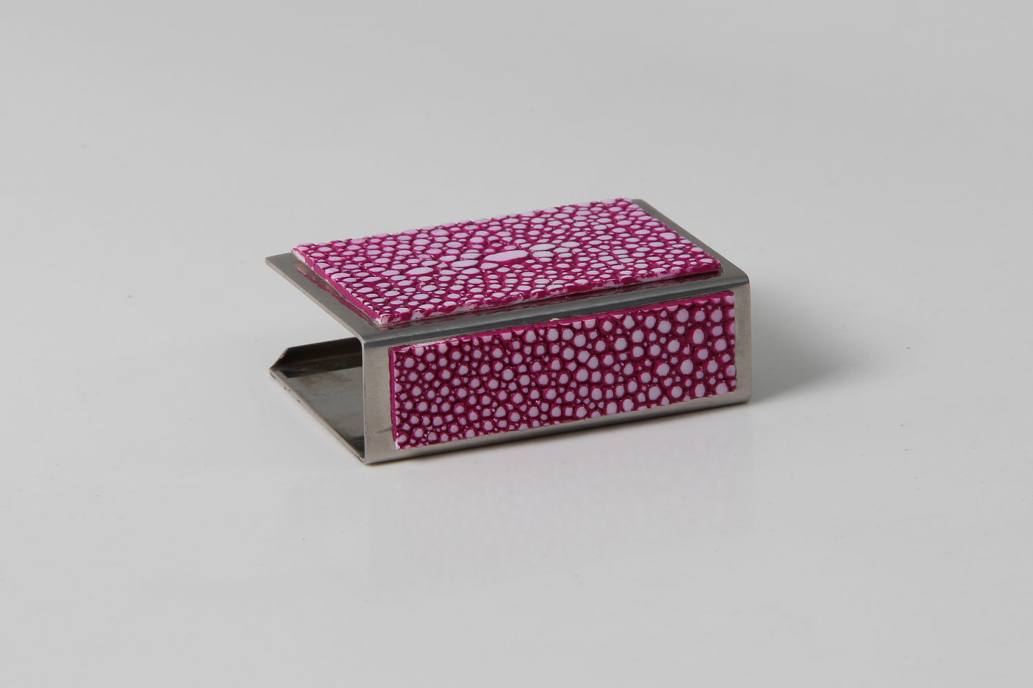 Matchbox holders match box covers Pink Shagreen match box holders