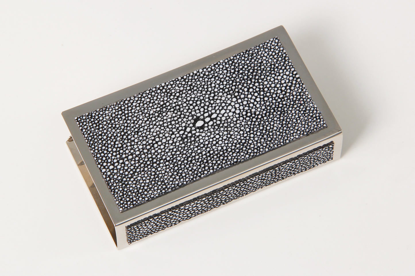 large Matchbox holder charcoal shagreen