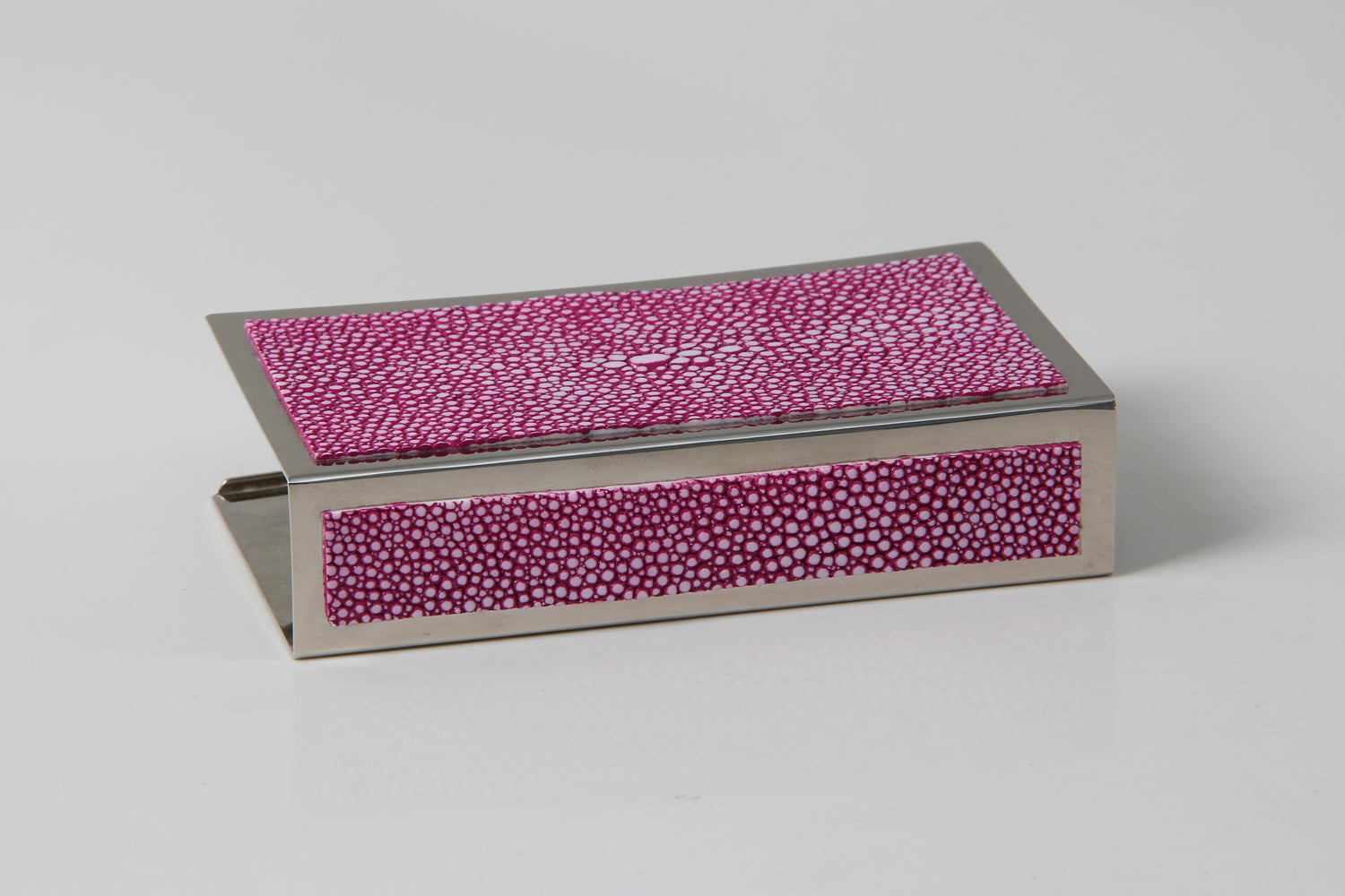 Matchbox holder georgous pink shagreen