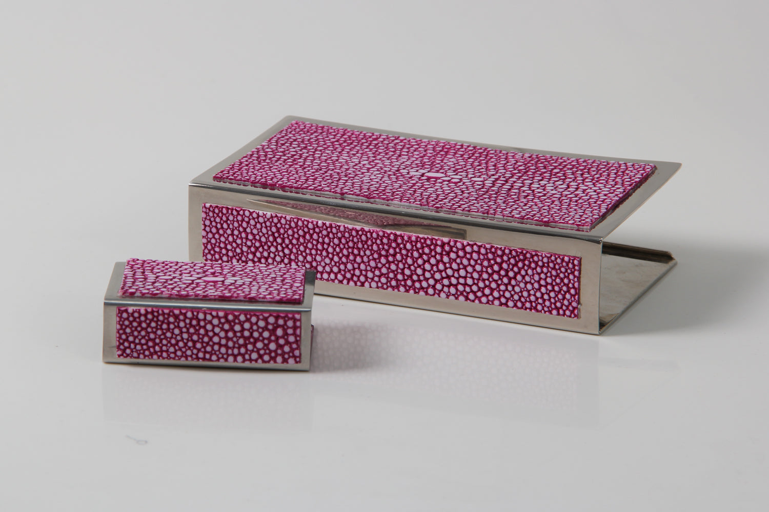 Match box holders match box covers Unique Pink Shagreen matchbox holders