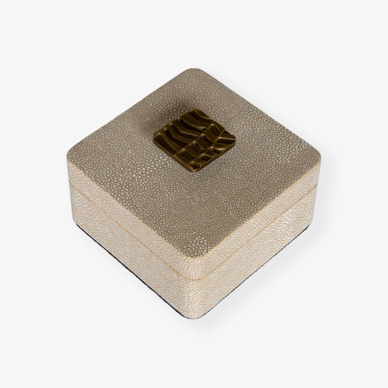 Rachel Winham's Mini Trinket Box in Dune Shagreen