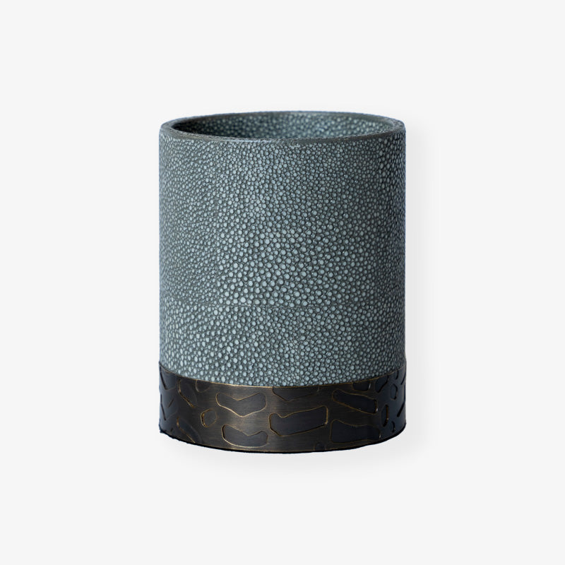 Pen Pot Green shagreen pen pot pencil pot