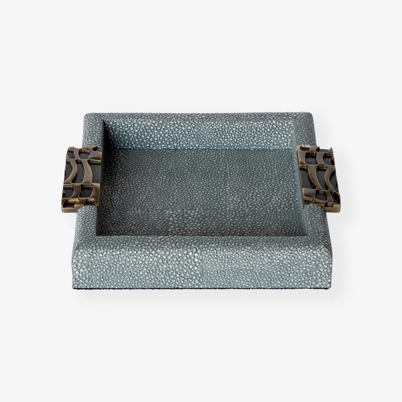 trinket tray Forwood Design green shagreen trinket tray