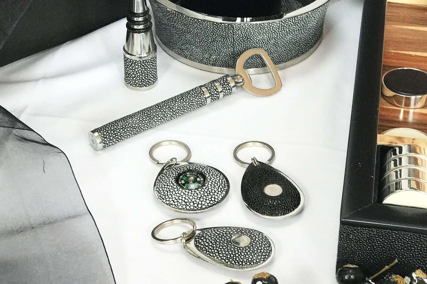 key fob chic Forwood Design shagreen key fob