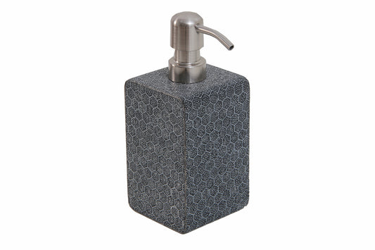 The Hex Soap Pump in Charcoal Shagreen