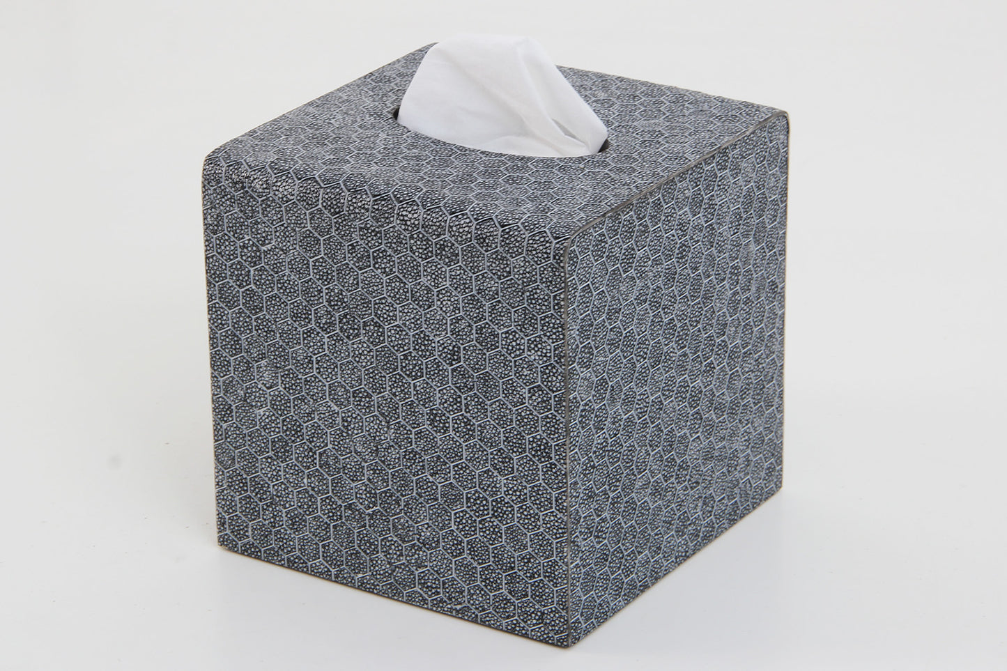 Tissue box box holder Forwood Design grey shagreen tissue box cover