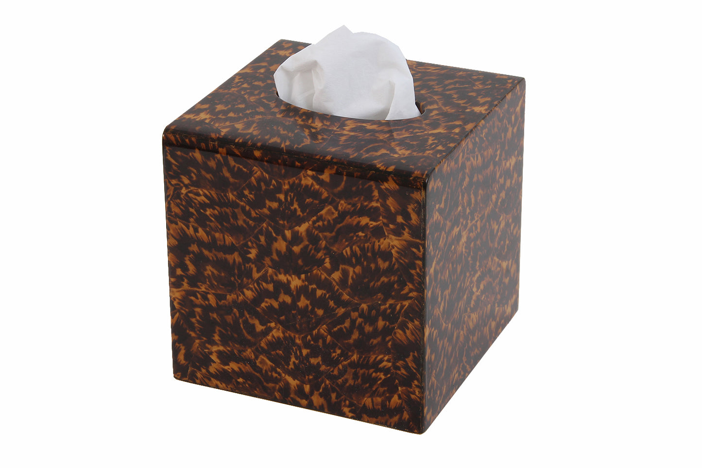 Tissue box holder tortoise shell tissue box cover