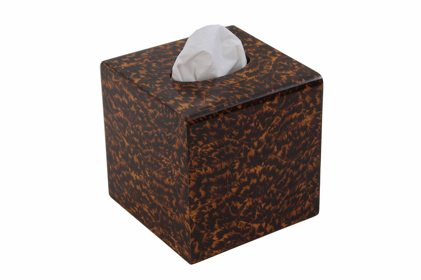 Tissue box tortoise shell tissue box holder