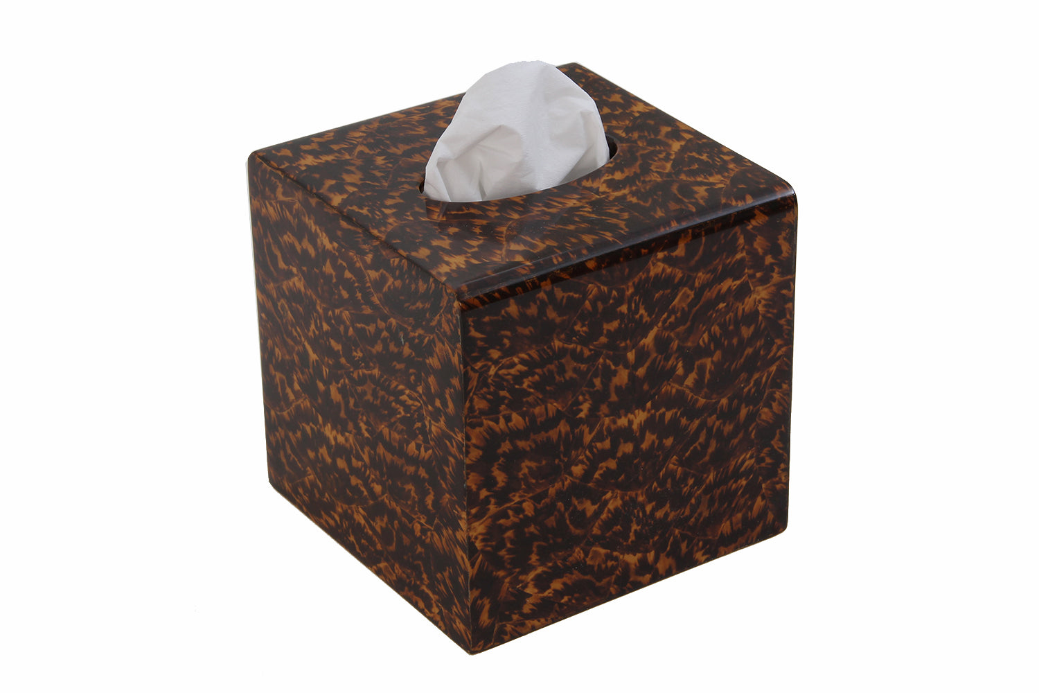 Tissue box tortoise shell tissue box holder