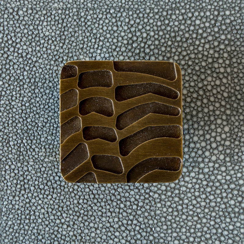 Detail of Treasure box Trinket box in soft green shagreen