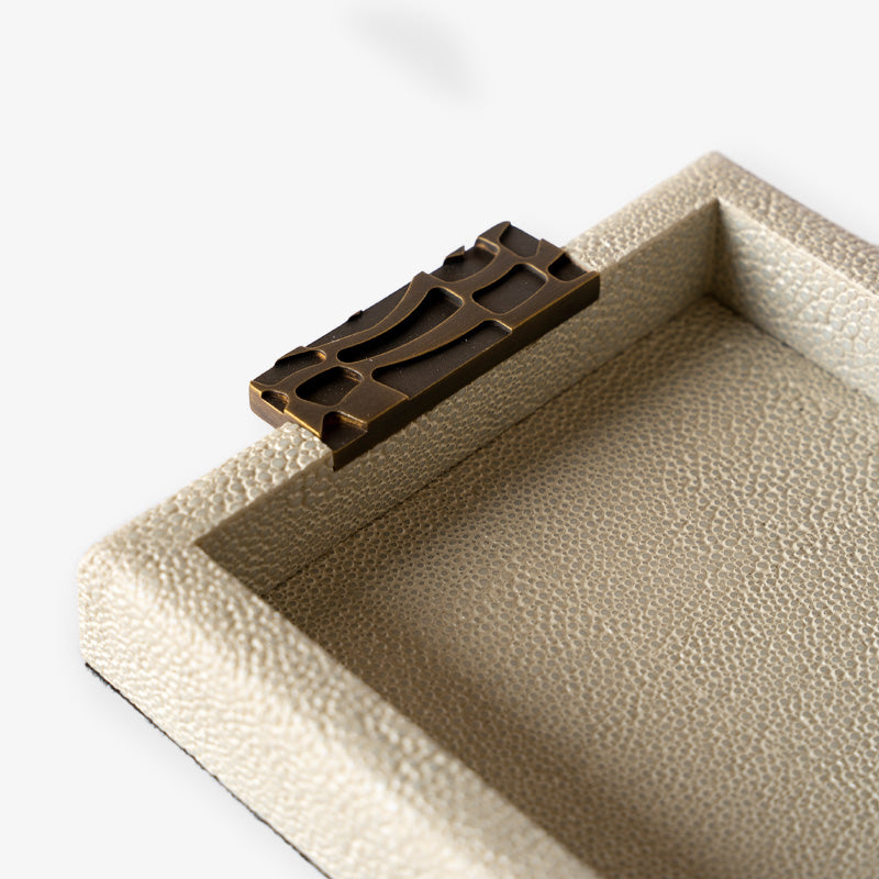 Trinket tray chic white shagreen trinket tray