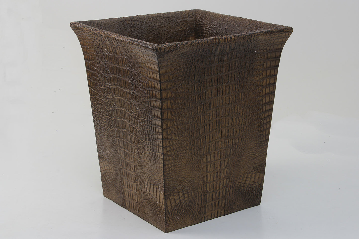 Square Crocodile waste paper bin