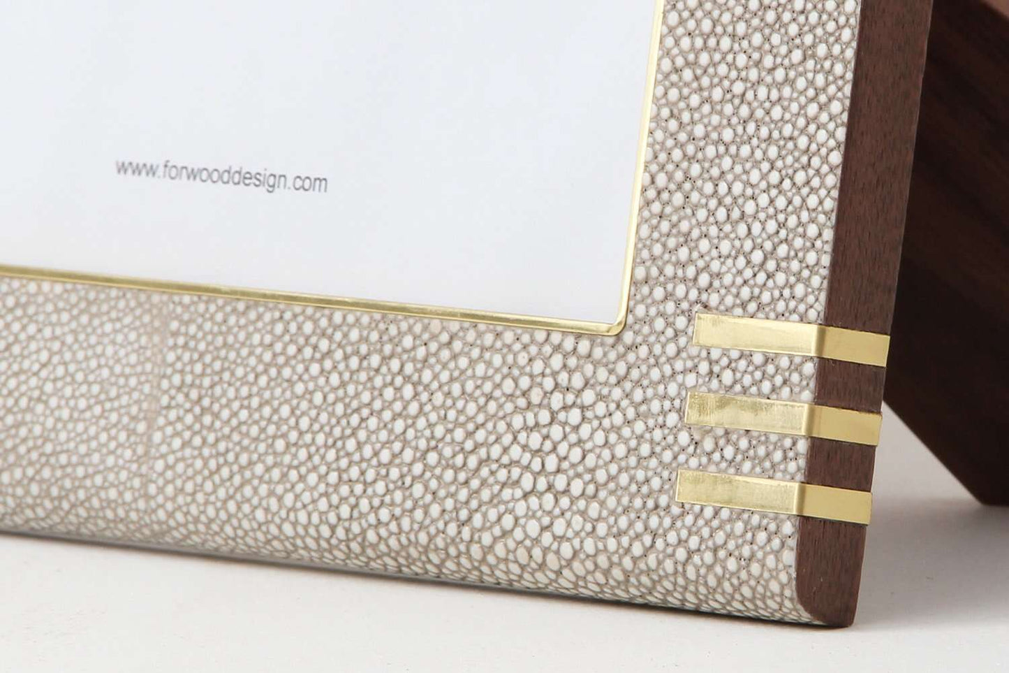 Unique photo frame in shagreen & brass gift present