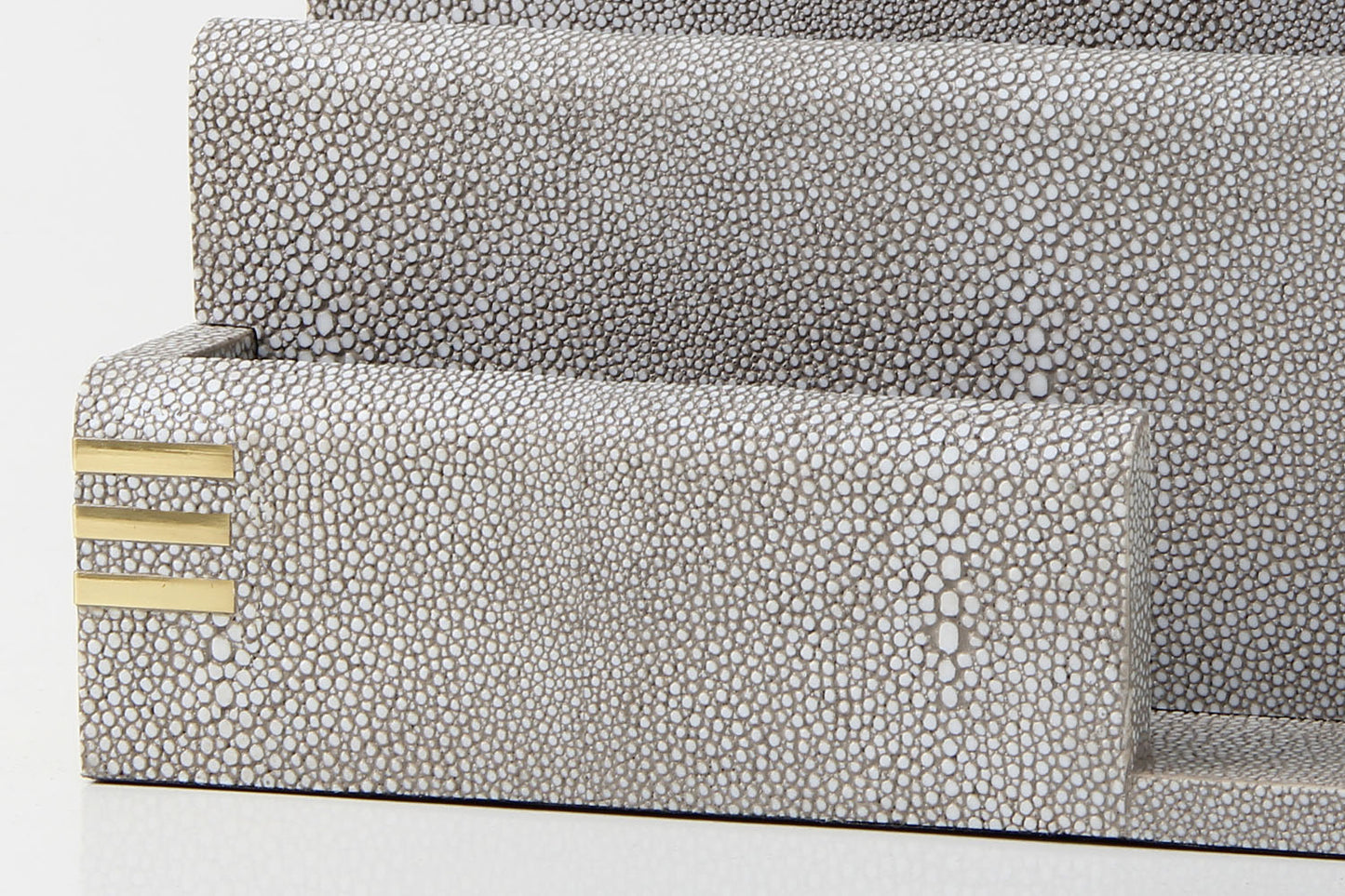 Letter rack faux shagreen Letter rack shagreen leather