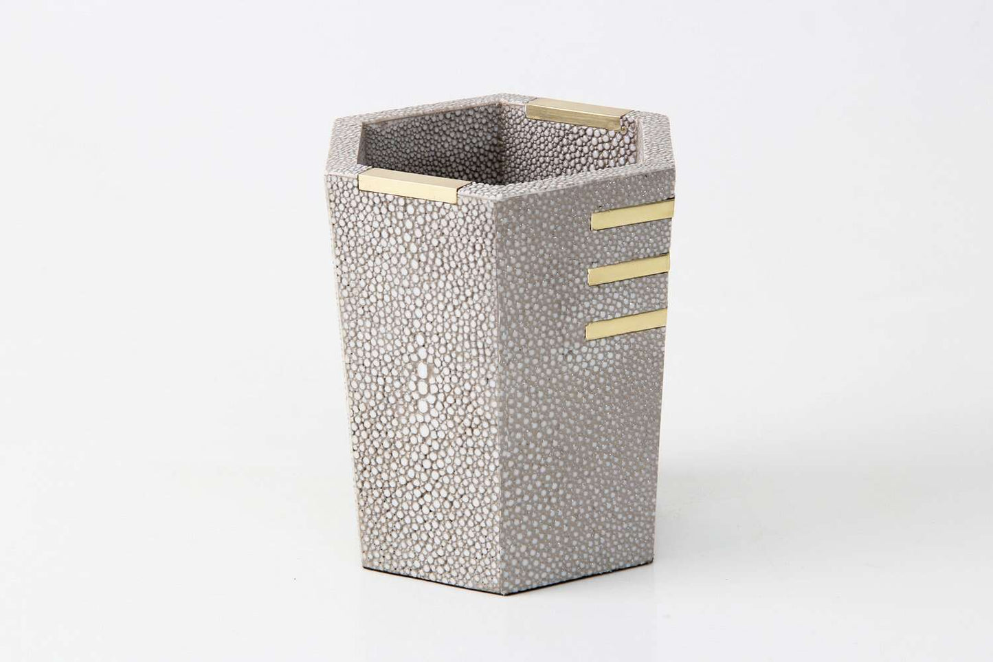 Shagreen pen pot Make up pot gift present