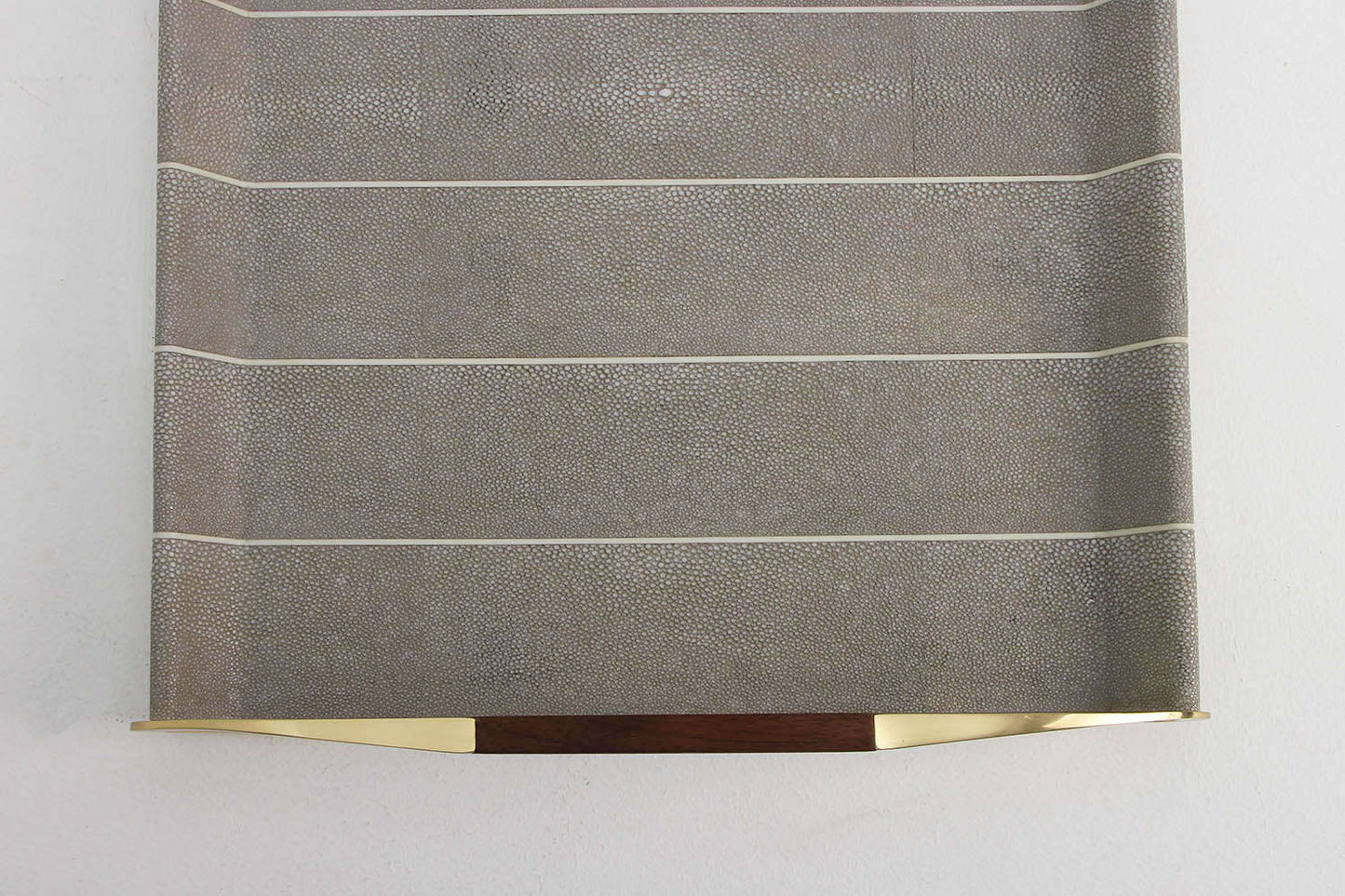 Unique taupe shagreen serving tray