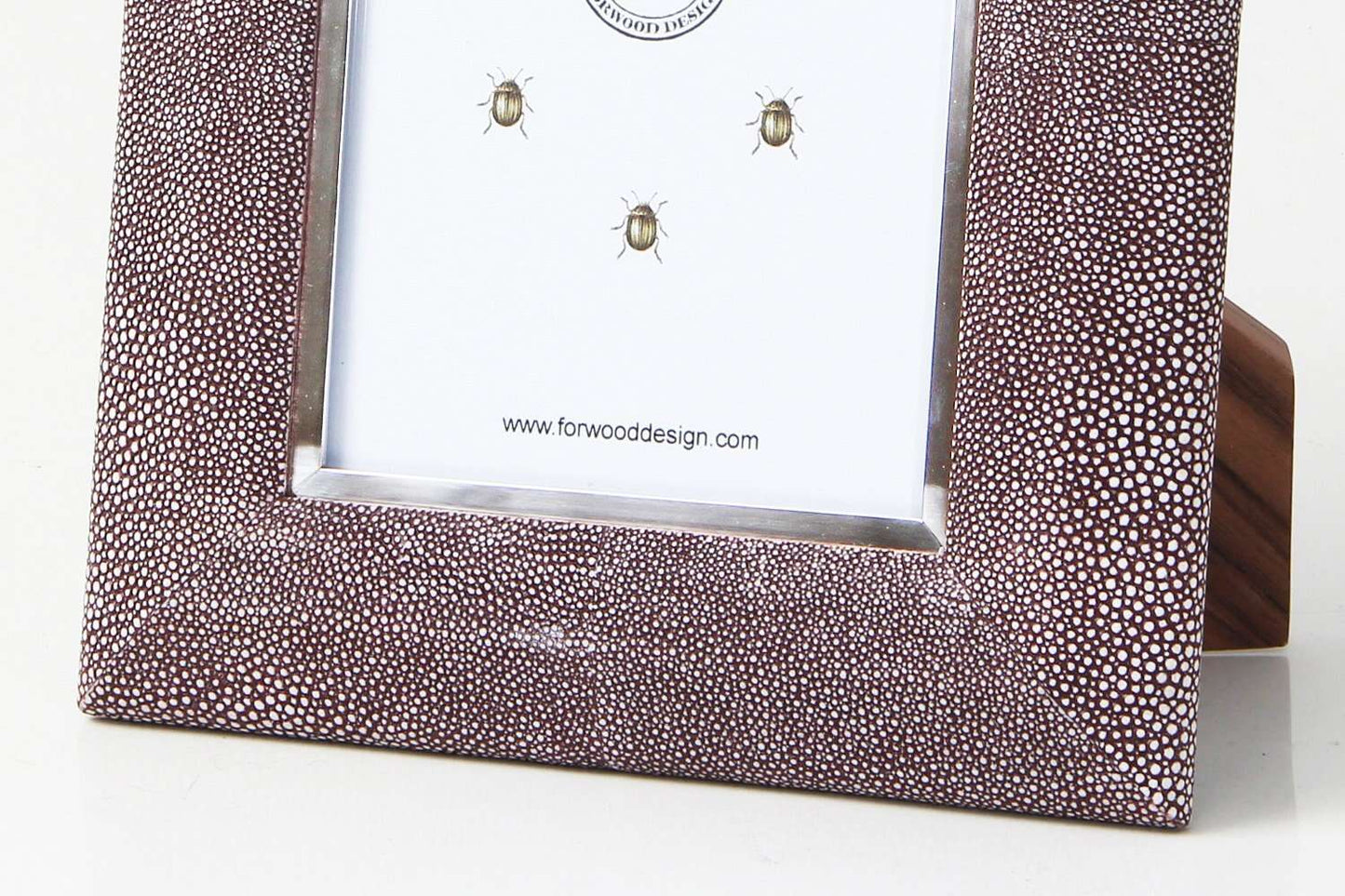 Walnut and shagreen photo frame luxury shagreen photo frames