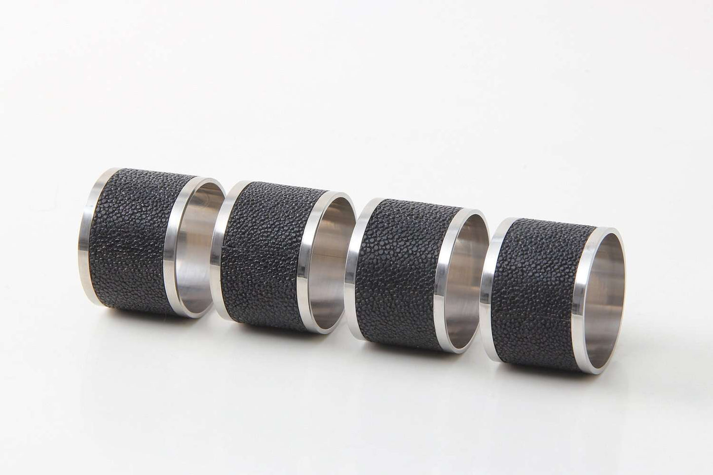 Napkin rings Jet shagreen napkin rings