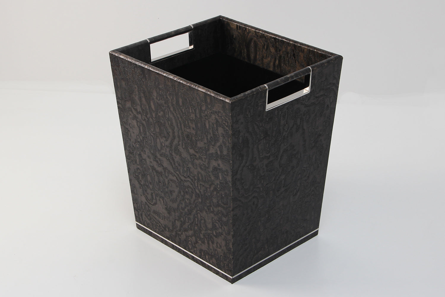 Waste paper bin in black luxury black waste paper bin