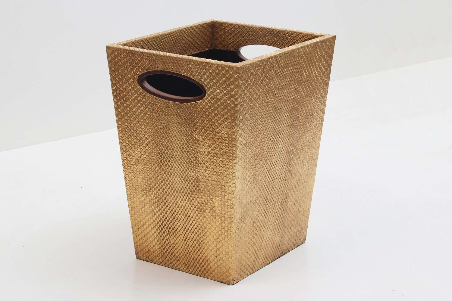 Home accessory waste bin trash can gold boa