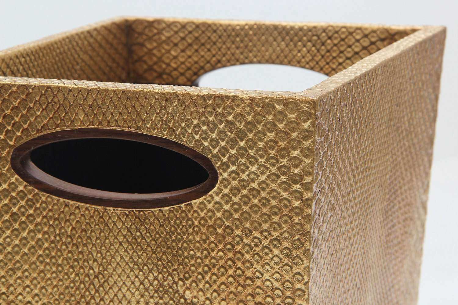 Boa snake skin waste paper bin trash can