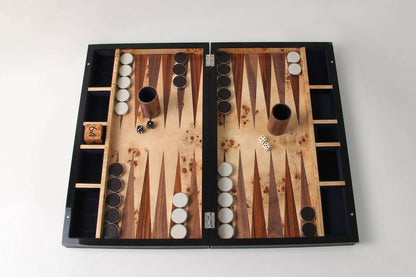 Backgammon board Black Shagreen backgammon board