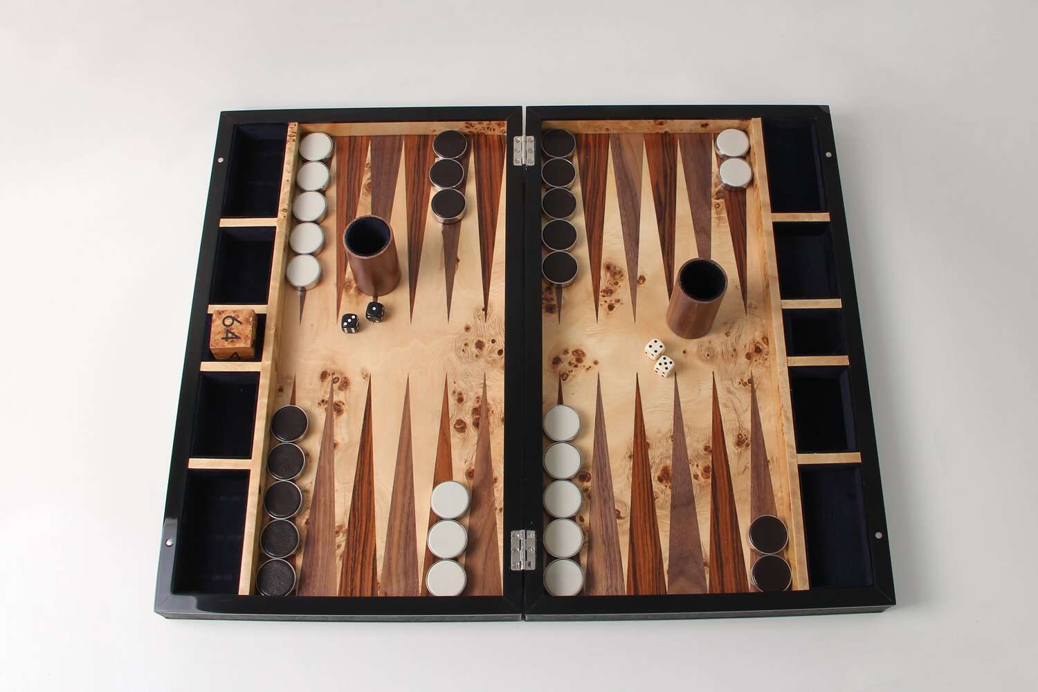 Backgammon board Black Shagreen backgammon board