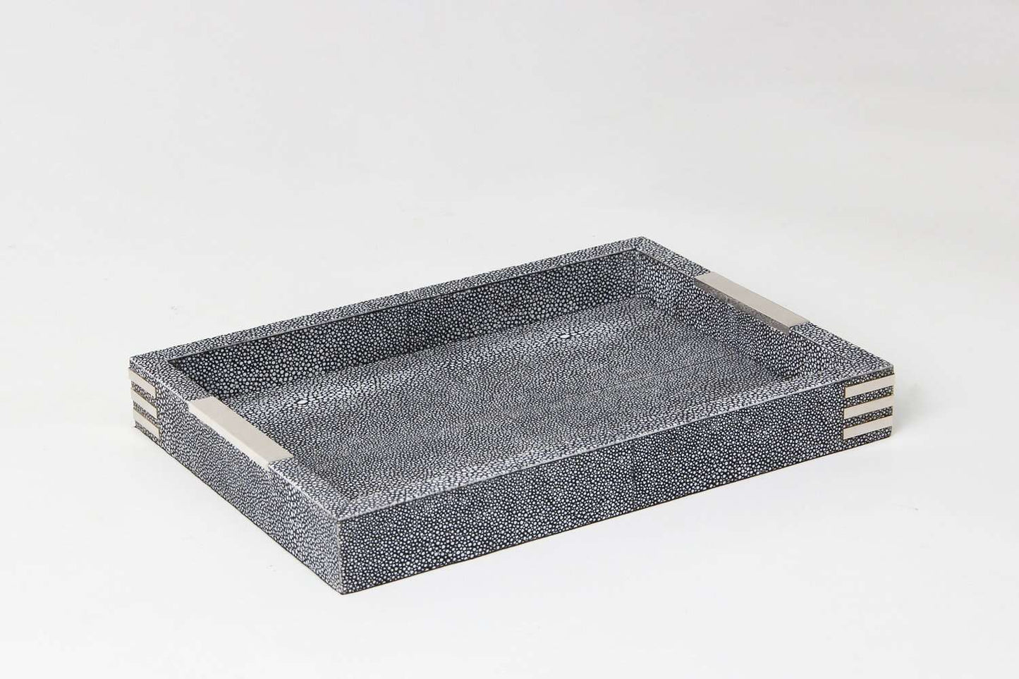 grey shagreen desk tray luxury desk organiser