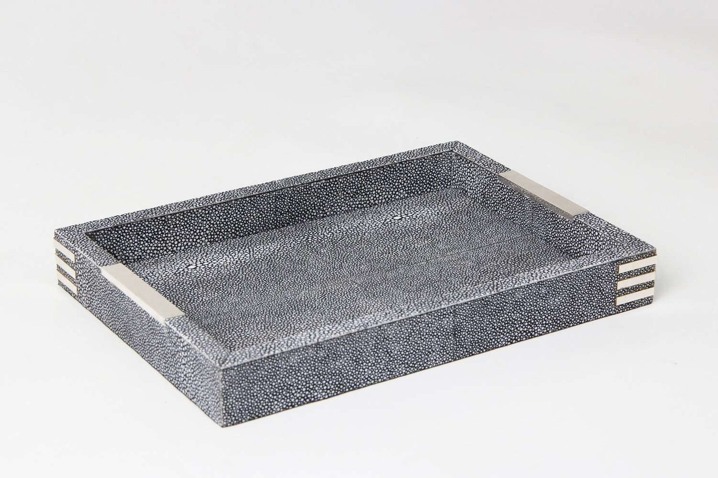 Shagreen desk organiser luxury shagreen desk tray