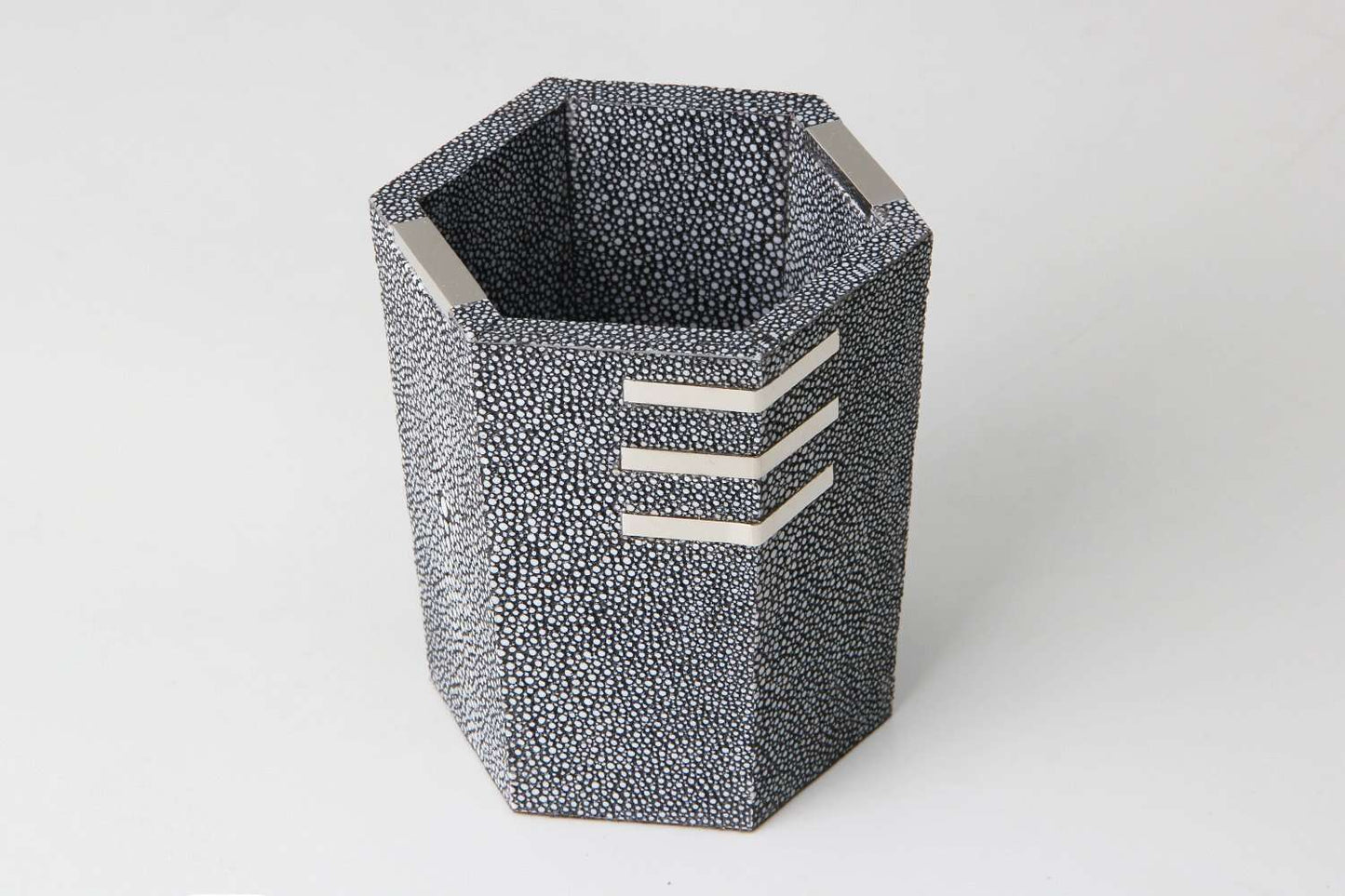 Shagreen pen pot pencil pot gift present