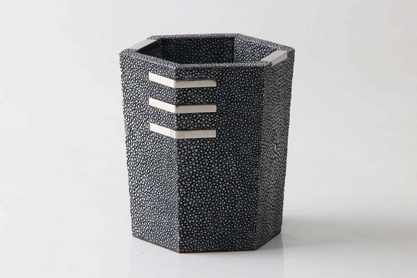 Pen pot shagreen pen pot Desk pencil pot