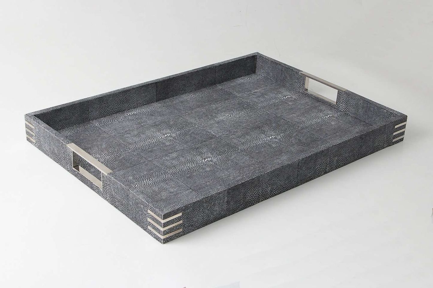 Serving tray for interior design Shagreen serving tray drinks tray